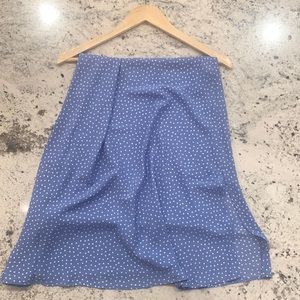 Dotted Maxi Skirt with Slit